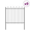 vidaXL &Phi;&rho;ά&chi;&tau;&eta;&sigmaf; &Kappa;ή&pi;&omicron;&upsilon; 9 pcs &Gamma;&kappa;&rho;&iota; 15,3 x 1,5 &mu; &Alpha;&tau;&sigma;ά&lambda;&iota; &mu;&epsilon; &Pi;&omicron;ύ&delta;&rho;&alpha;