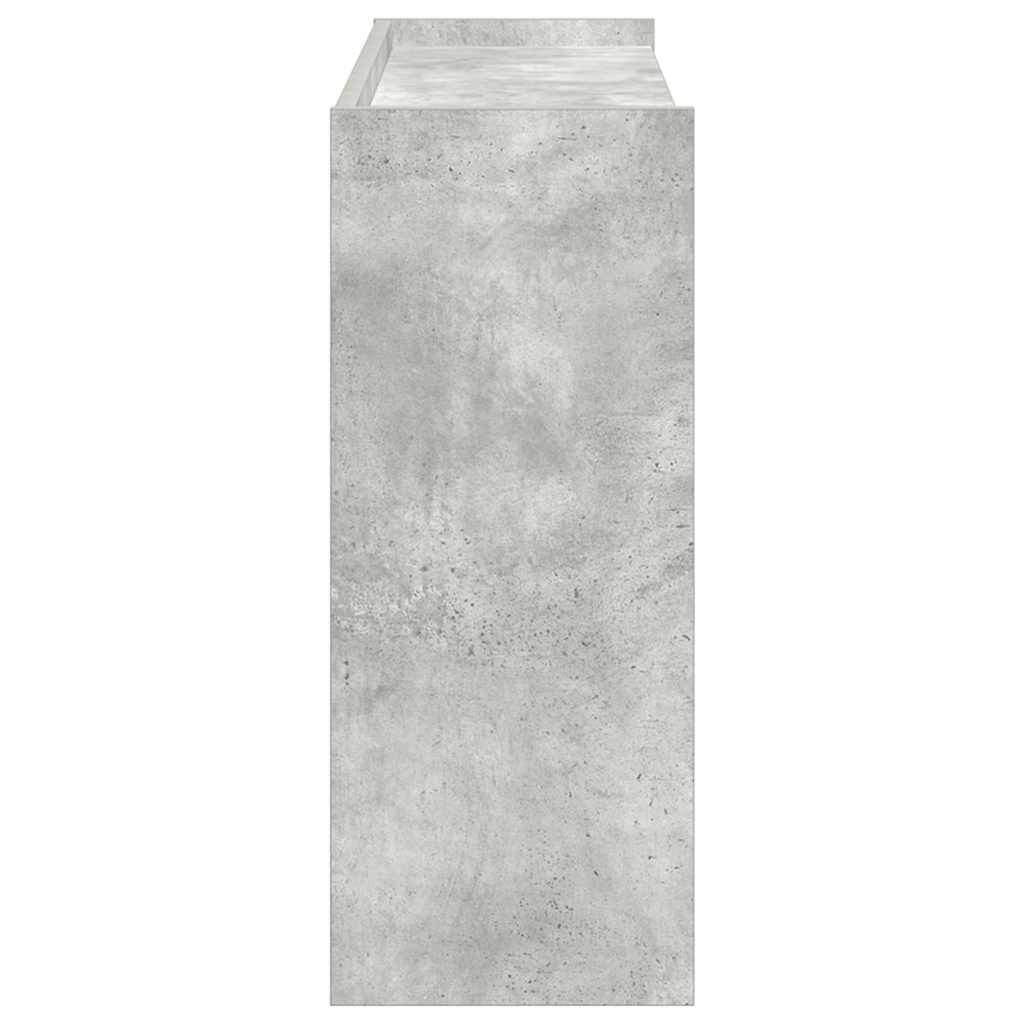 Ράφι παπουτσιών vidaXL Γκρι μπετόν 80x25x62 cm Κατασκευασμένο ξύλο