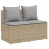 vidaXL Σετ Τραπεζαρίας Κήπου 3 τεμ. Μπεζ Συνθετικό Ρατάν με Μαξιλάρια