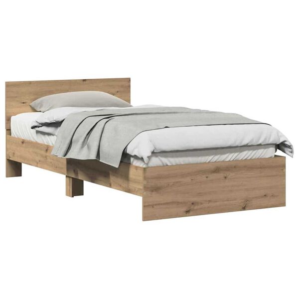 vidaXL Σκελετός Κρεβατιού Artisan Oak 100 x 200 cm Επεξεργασμένο ξύλο