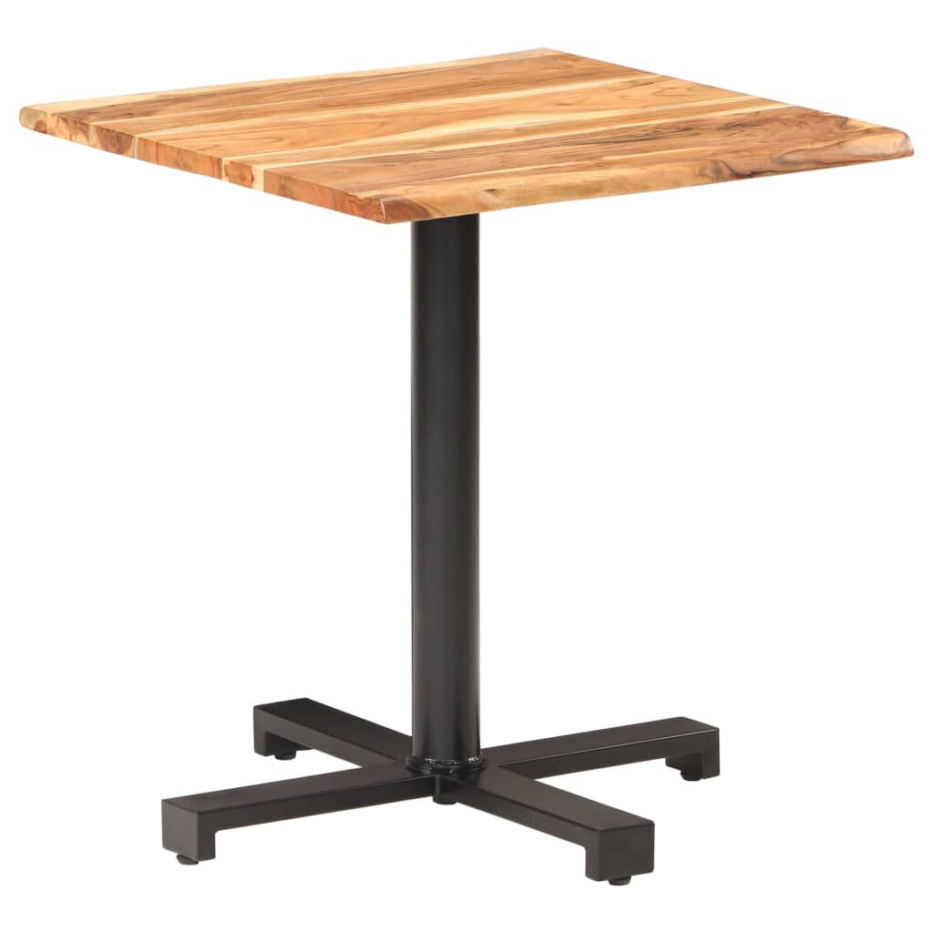 vidaXL Τραπέζι Bistro Live Edge 70x70x75 εκ. από Μασίφ Ξύλο Ακακίας