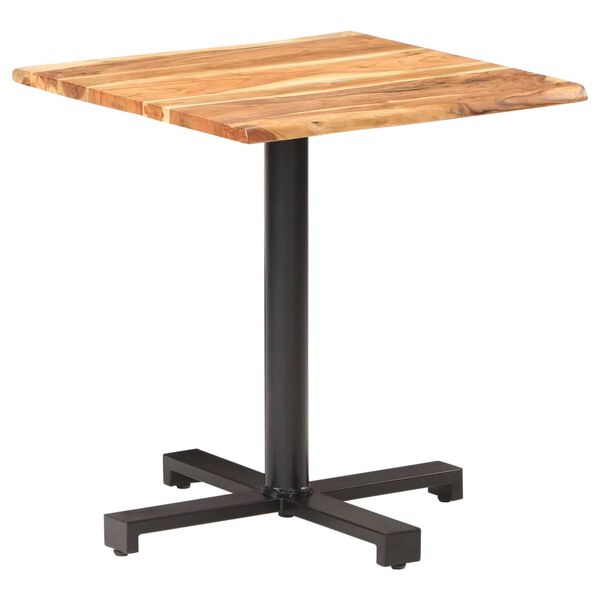 vidaXL Τραπέζι Bistro Live Edge 70x70x75 εκ. από Μασίφ Ξύλο Ακακίας