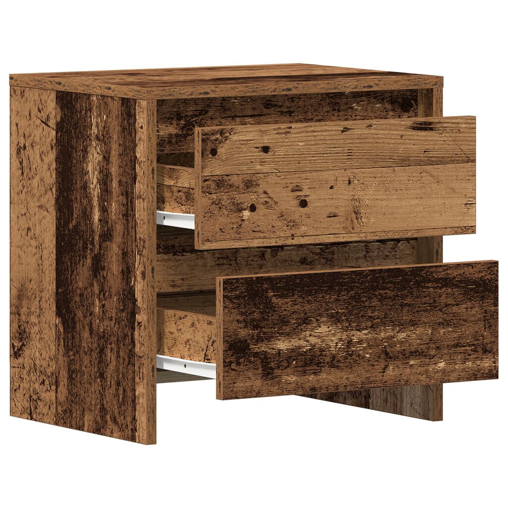 vidaXL Κομοδίνο 2 τεμ Παλιό Ξύλο 45x34x44,5 εκ Επεξεργασμένο Ξύλο