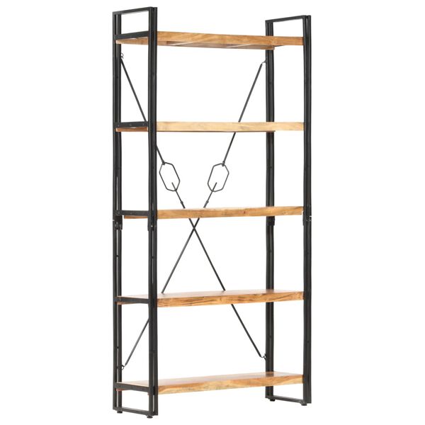 vidaXL Βιβλιοθήκη με 5 Επίπεδα 90 x 30 x 180 εκ. Μασίφ Ξύλο Ακακίας