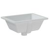 vidaXL Νιπτήρας Μπάνιου Ορθογώνιος Λευκός 39x30x18,5 εκ. Κεραμικός