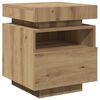 vidaXL Κομοδίνα με φώτα LED 2 τεμ Artisan Oak 40x39x48,5 cm