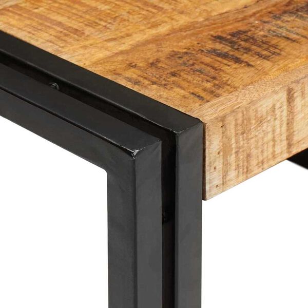 vidaXL Ράφι μπάνιου με ράφι 40 x 50 x 23 εκ Στερεό ξύλο μάγκο, σίδηρος