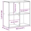 vidaXL Βιβλιοθήκη Καφέ Δρυς 68,5x32x68,5 εκ. από Επεξεργασμένο Ξύλο