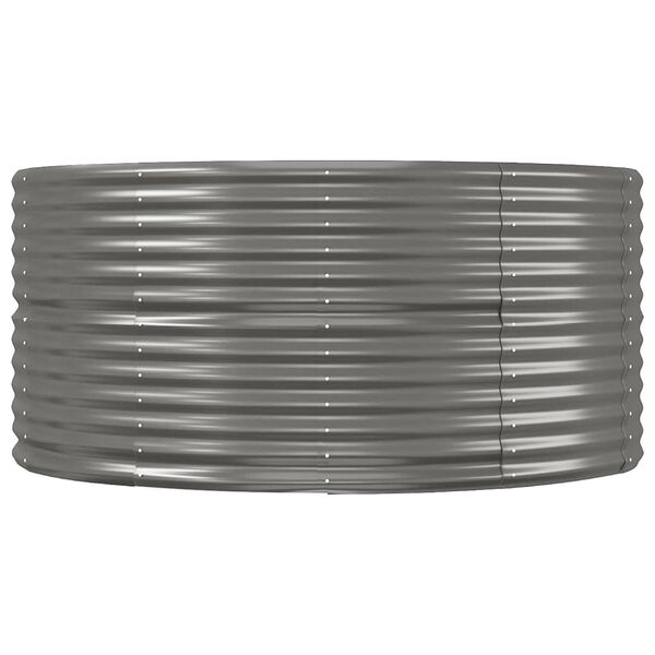 vidaXL Ζαρντινιέρα Γκρι 447x140x68 εκ. Ατσάλι με Ηλεκτρ. Βαφή Πούδρας