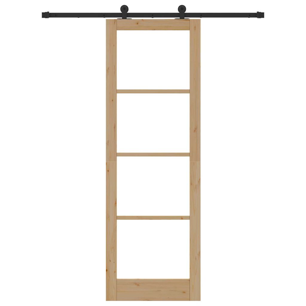 vidaXL Συρόμενη Πόρτα ORKDAL Καφέ 78 x 232 cm Ξύλο και μέταλλο