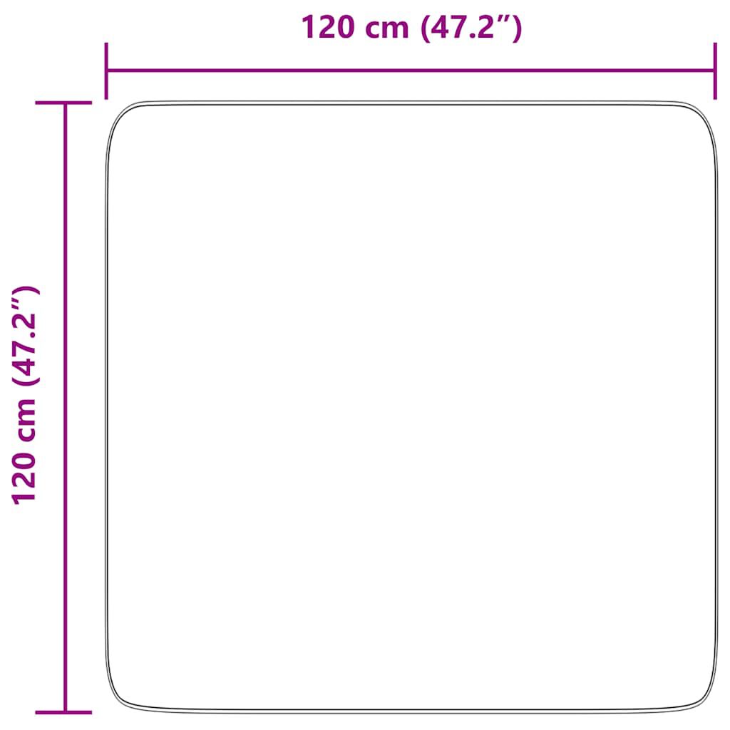vidaXL Χαλί Shaggy με Ψηλό Πέλος NAVARRA Μαύρο 120x120 εκ. πολυεστέρας