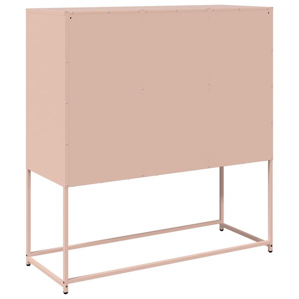 vidaXL Ντουλάπι Ροζ 100,5x39x107 εκ. από Χάλυβα Ψυχρής Έλασης