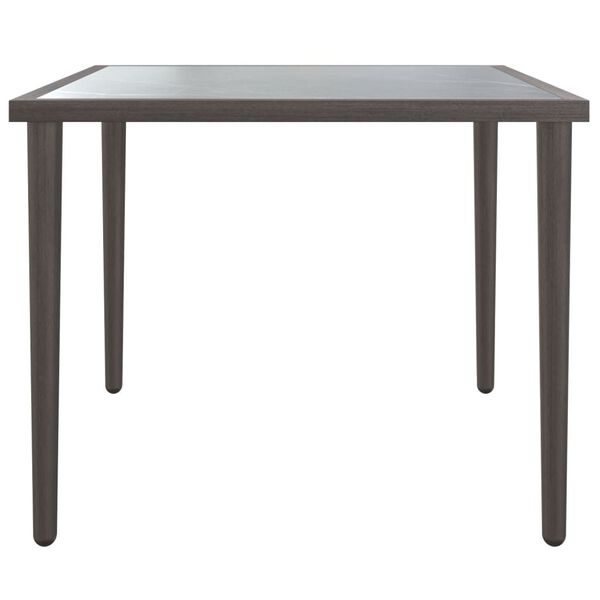 vidaXL Τραπέζι Κήπου Γκρι 48x48x37 εκ. Ατσάλινο