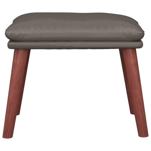 vidaXL Υποπόδιο Γκρι 45x29,5x35 εκ. από Συνθετικό Δέρμα