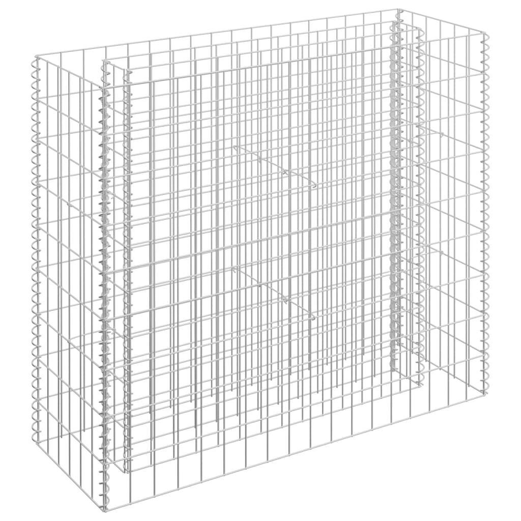 vidaXL Συρματοκιβώτιο-Γλάστρα Υπερυψωμένη 90x30x90 εκ. Γαλβ. Χάλυβας