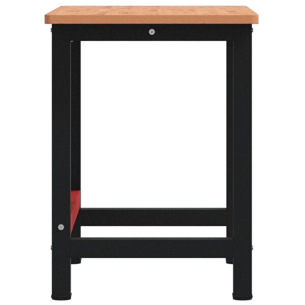 vidaXL Πάγκος Εργασίας Ορθογώνιος 100x60x81,5 εκ. από Μασίφ Ξύλο Οξιάς