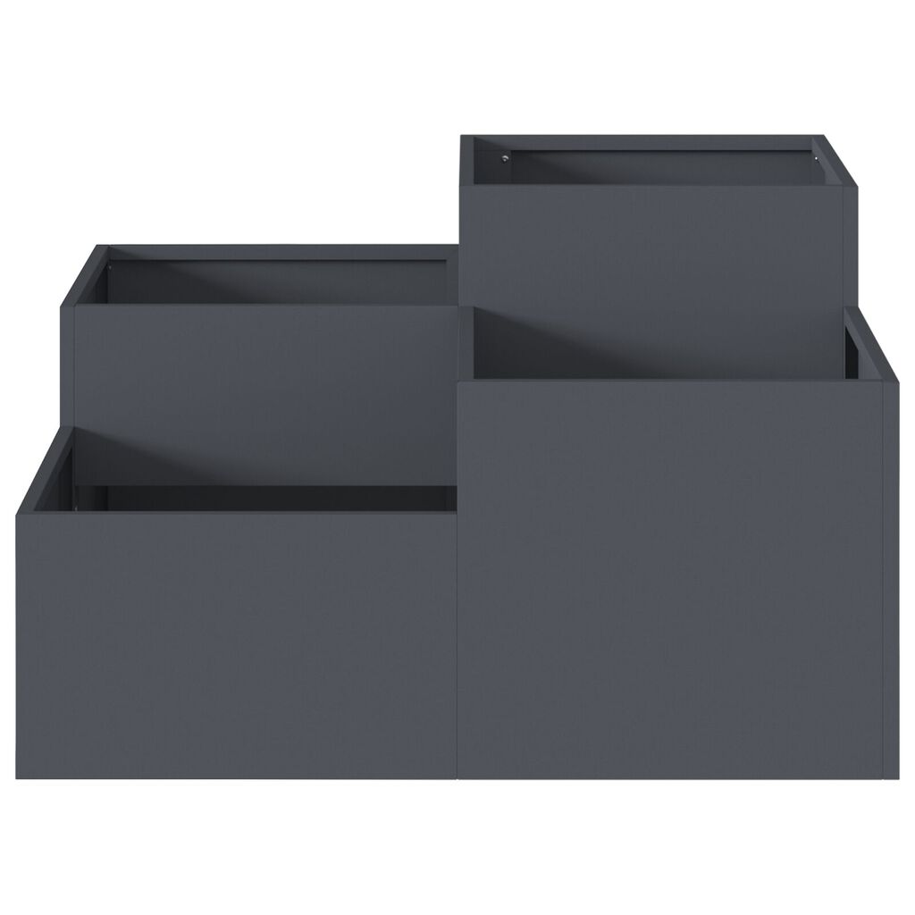 vidaXL Κήπος Γλάστρας 80x80x48 εκ Ανθρακί Ατσάλι
