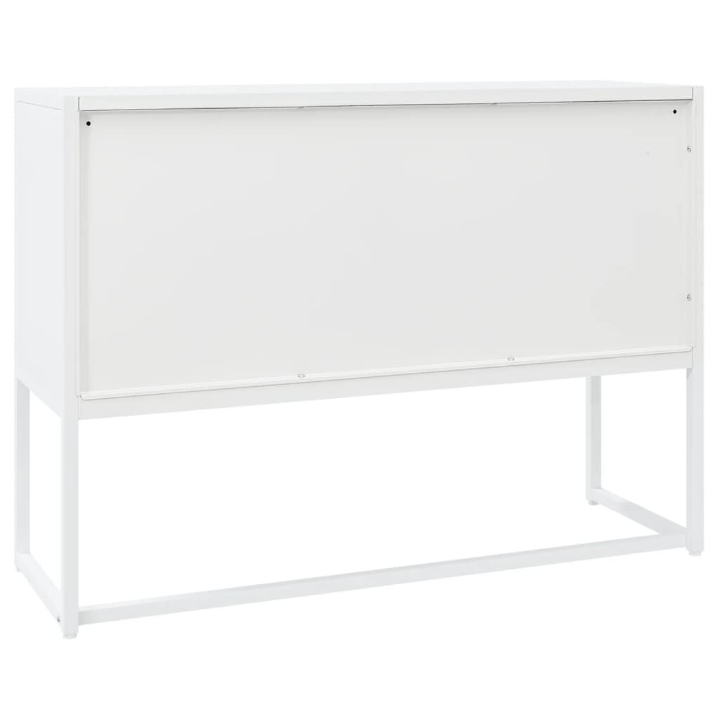 vidaXL Μπουφές Λευκός 105 x 35 x 75 εκ. από Ατσάλι
