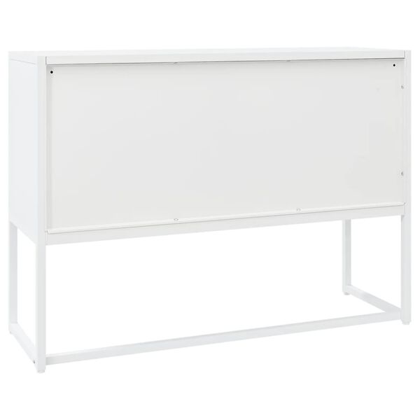 vidaXL Μπουφές Λευκός 105 x 35 x 75 εκ. από Ατσάλι