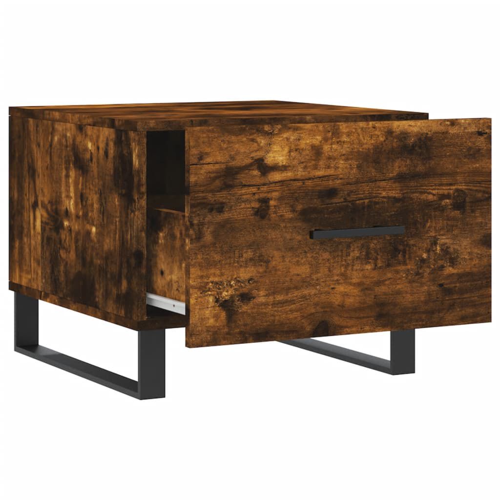 vidaXL Τραπεζάκια Σαλονιού 2 τεμ Καπνιστή Oak 50x50x40 εκ Επεξ. Ξύλο