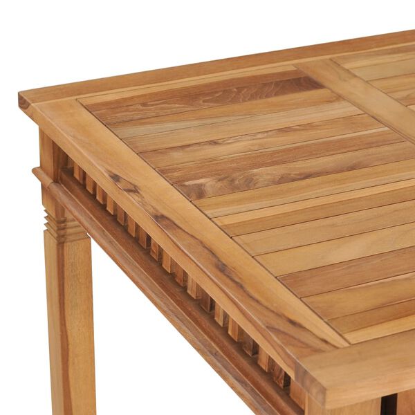 vidaXL Τραπεζαρία Κήπου 80 x 80 x 80 εκ. από Μασίφ Ξύλο Teak