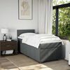 vidaXL Κρεβάτι Boxspring με Στρώμα Σκούρο Γκρι 80x200 εκ. Υφασμάτινο