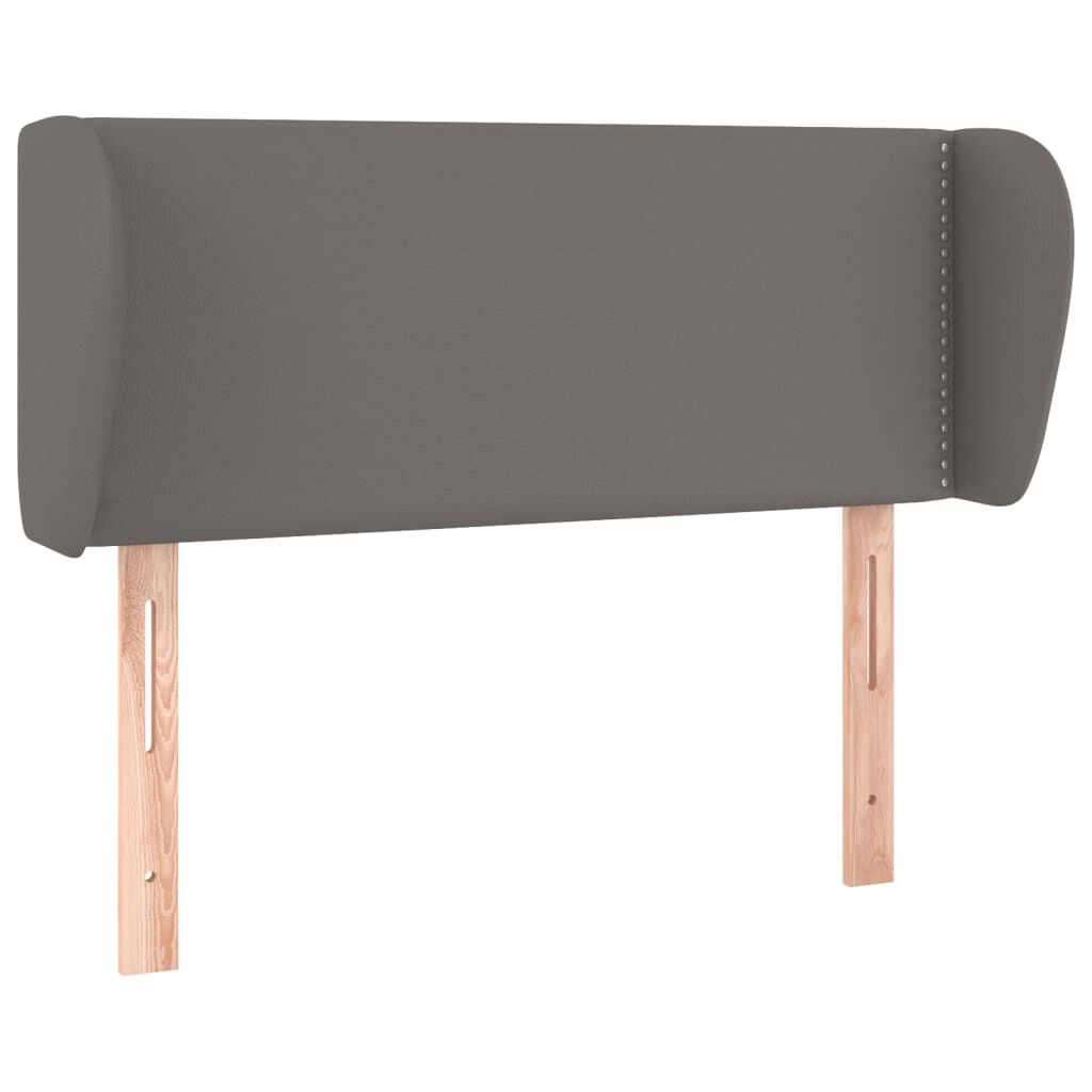vidaXL Κεφαλάρι με Πτερύγια Γκρι 103x23x78/88 εκ. Συνθετικό Δέρμα