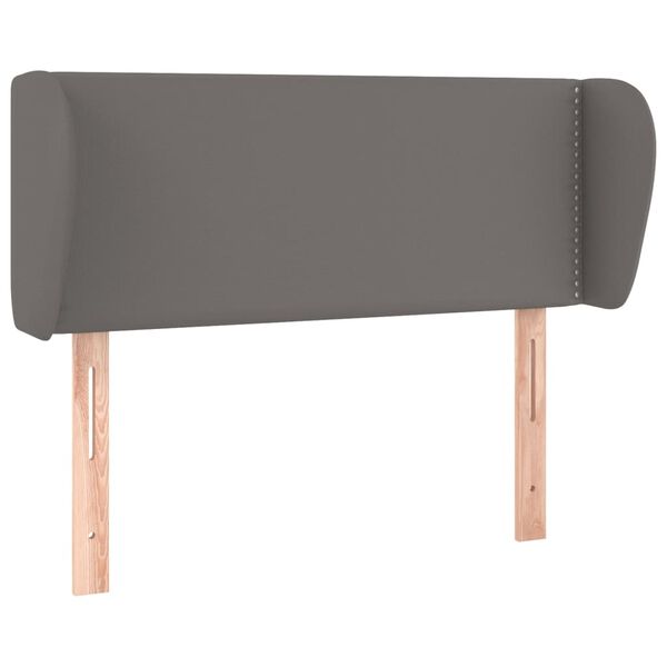 vidaXL Κεφαλάρι με Πτερύγια Γκρι 103x23x78/88 εκ. Συνθετικό Δέρμα