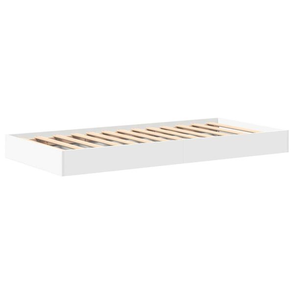 vidaXL Κρεβάτι Βιβλιοθήκης Λευκό 90x190 εκ. με Ξύλο Μηχανικής Κατασκευής