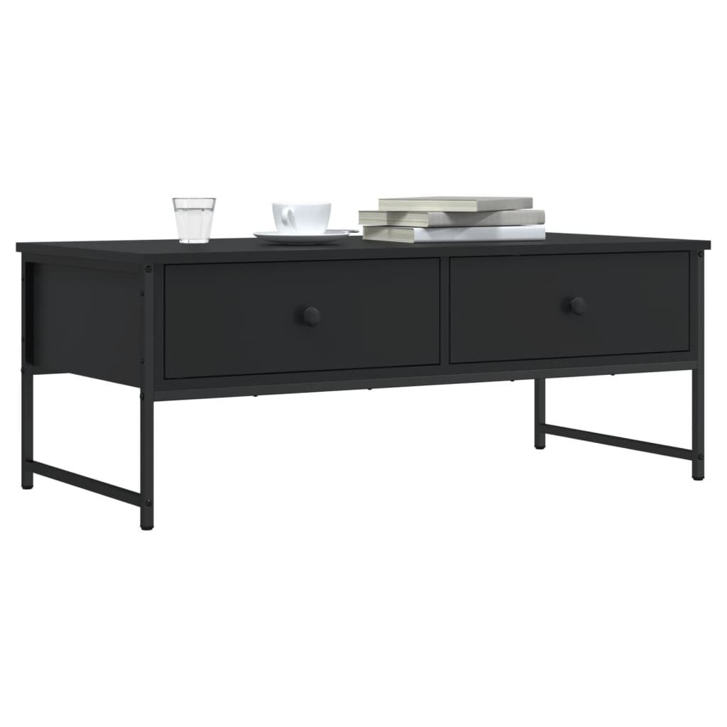 vidaXL Τραπεζάκι Σαλονιού Μαύρο 101 x 49 x 39,5 εκ. από Επεξεργ. Ξύλο