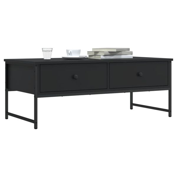vidaXL Τραπεζάκι Σαλονιού Μαύρο 101 x 49 x 39,5 εκ. από Επεξεργ. Ξύλο
