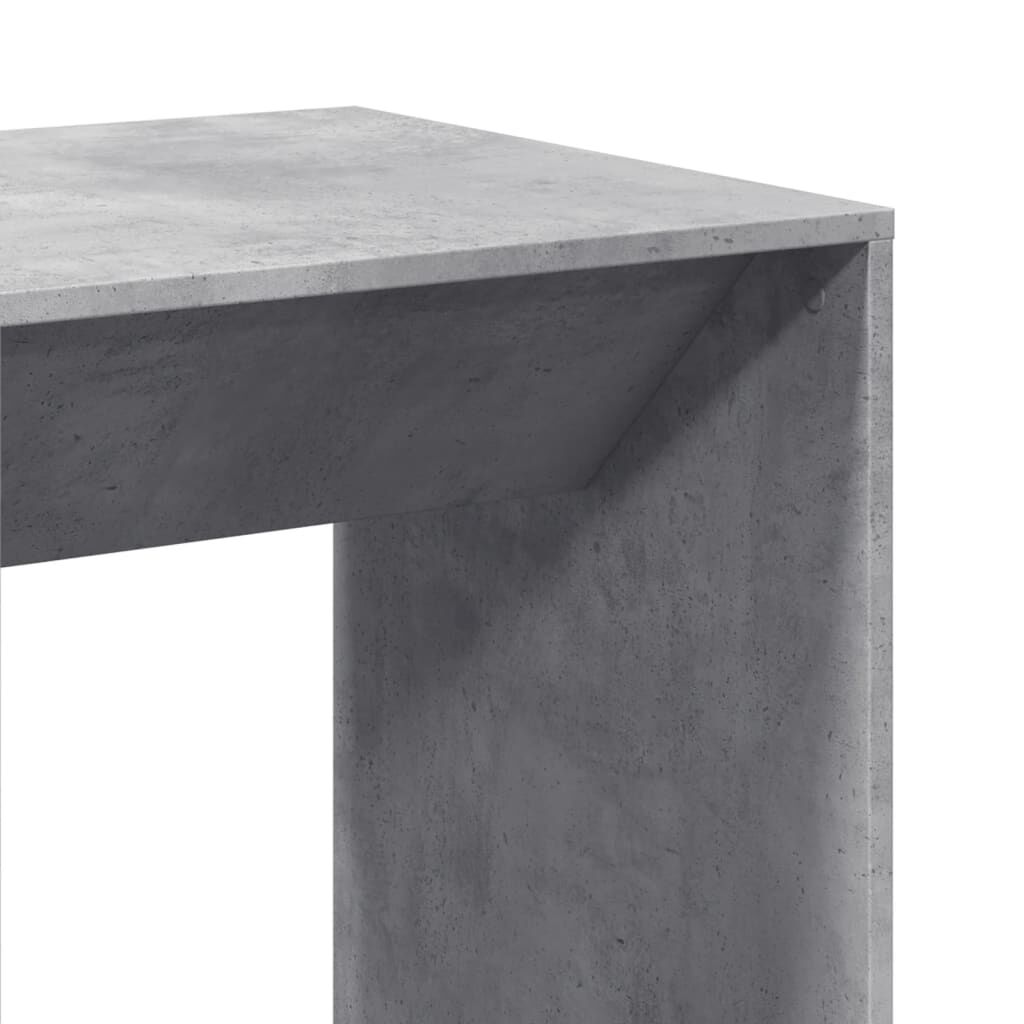 vidaXL Τραπέζι Μπαρ Γκρι Σκυροδέματος 51x50x103,5 εκ. Επεξ. Ξύλο