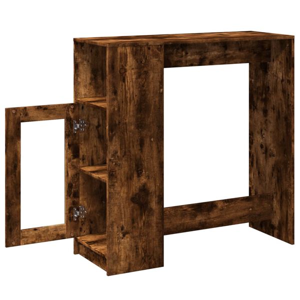 vidaXL Τραπέζι Μπαρ με Ράφια Δρυς 101x40x103,5 εκ. Επεξεργ. Ξύλο
