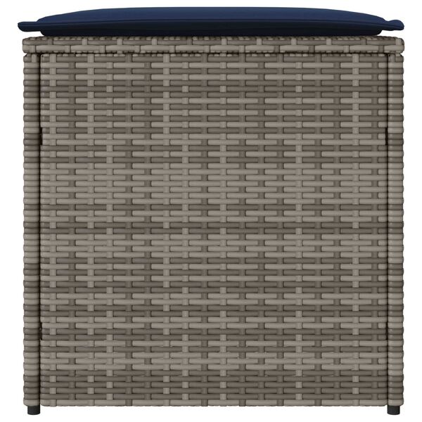 vidaXL Κουτί Μαξιλαριών Γκρι 50 x 50 x 50 cm συνθετικό ρατάν