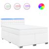 vidaXL &Kappa;&rho;&epsilon;&beta;ά&tau;&iota; Boxspring &mu;&epsilon; &Sigma;&tau;&rho;ώ&mu;&alpha; &Lambda;&epsilon;&upsilon;&kappa;ό 140x190&epsilon;&kappa;.&alpha;&pi;ό &Sigma;&upsilon;&nu;&theta;&epsilon;&tau;&iota;&kappa;ό &Delta;έ&rho;&mu;&alpha;