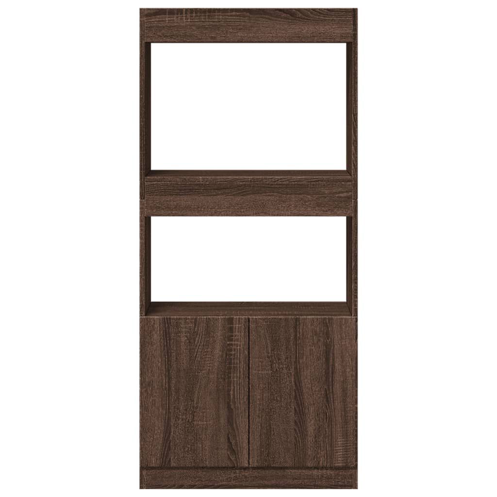 vidaXL Ντουλάπι Καφέ Δρυς 63x33x140 εκ. από Επεξεργασμένο Ξύλο