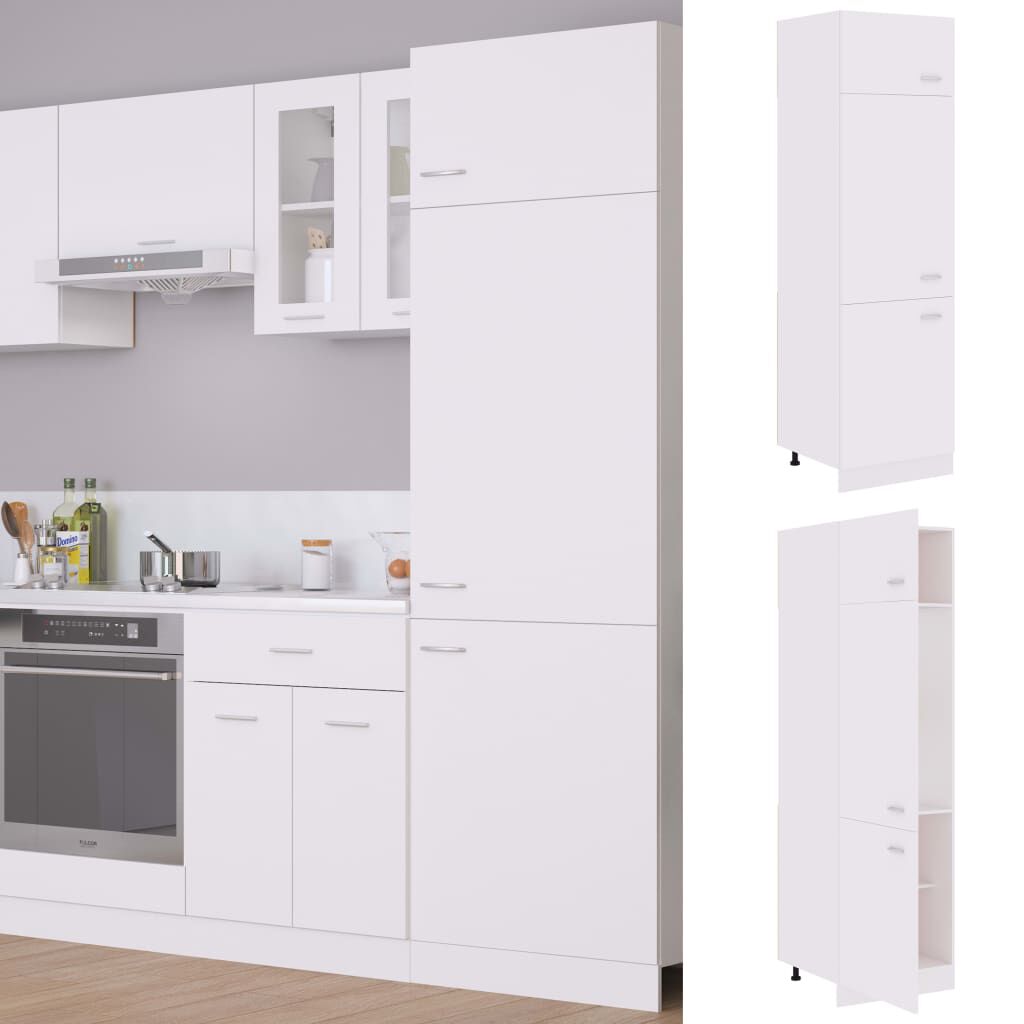 vidaXL Ντουλάπι Ψυγείου Lyon Λευκό 60x57x207 εκ. από Επεξ. Ξύλο