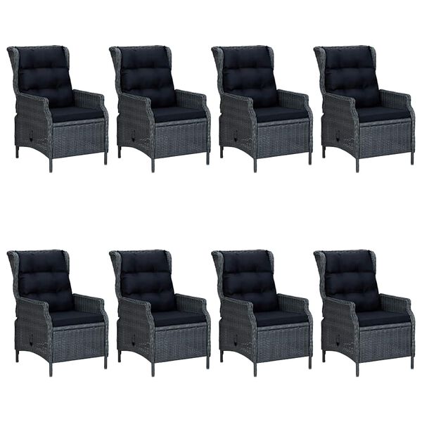 vidaXL &Sigma;&epsilon;&tau; &Tau;&rho;&alpha;&pi;&epsilon;&zeta;&alpha;&rho;ί&alpha;&sigmaf; &Kappa;ή&pi;&omicron;&upsilon; 9 &Tau;&epsilon;&mu;&alpha;&chi;ί&omega;&nu; &Sigma;&kappa;&omicron;ύ&rho;&omicron; &Gamma;&kappa;&rho;&iota;