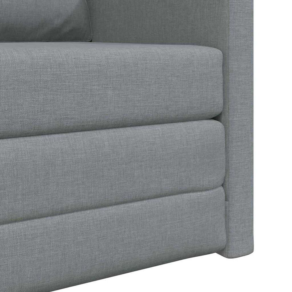 vidaXL Καναπές-Κρεβάτι Δαπέδου 2 σε 1 Αν. Γκρι 112x174x55 εκ. Ύφασμα