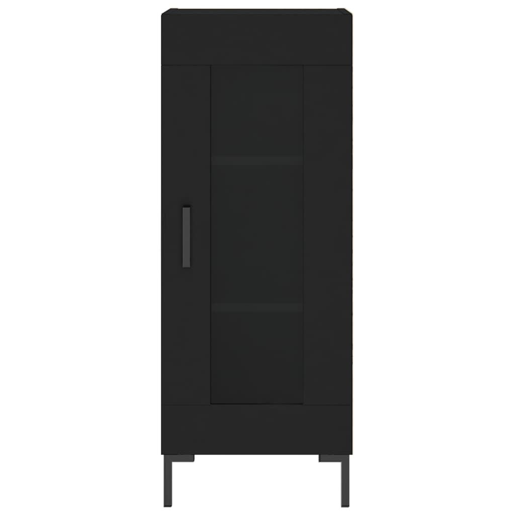 vidaXL Ντουλάπι Μαύρο 34,5 x 34 x 180 εκ. από Επεξεργασμένο Ξύλο