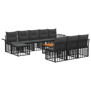 vidaXL &Sigma;&epsilon;&iota;&rho;ά &Kappa;&alpha;&nu;&alpha;&pi;έ &Epsilon;&xi;&omega;&tau;&epsilon;&rho;&iota;&kappa;&omicron;ύ 11 pcs &Mu;&alpha;ύ&rho;&omicron; &kappa;&alpha;&iota; &Sigma;&kappa;&omicron;ύ&rho;&omicron; &Gamma;&kappa;&rho;ί&zeta;&omicron;