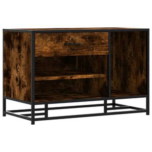 Πάγκος παπουτσιών vidaXL Καπνιστή βελανιδιά 80x40x53,5 cm