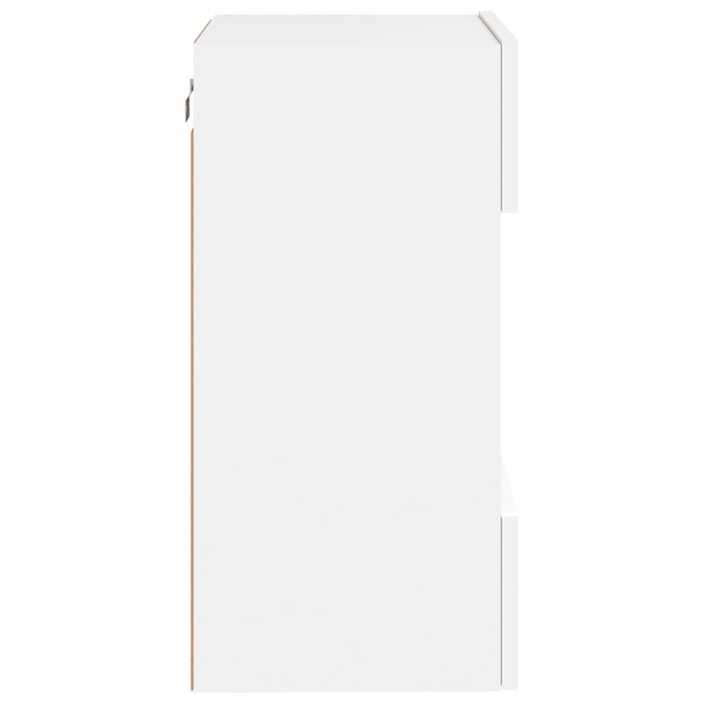 vidaXL Έπιπλο Τοίχου Τηλεόρασης με LED Λευκό 40x30x60,5 εκ.