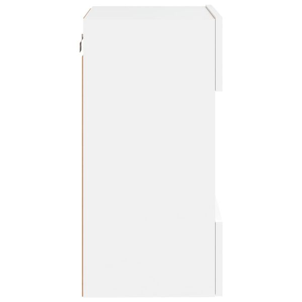 vidaXL Έπιπλο Τοίχου Τηλεόρασης με LED Λευκό 40x30x60,5 εκ.