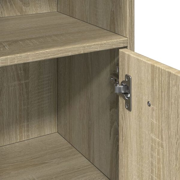 vidaXL Στήλη Μπάνιου Sonoma Δρυς 30 x 30 x 95 εκ. Επεξεργασμένο Ξύλο