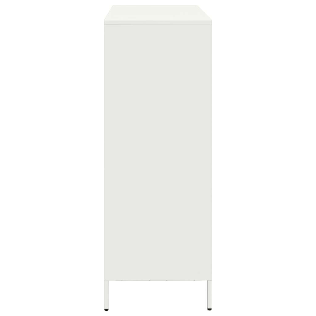 vidaXL Ντουλάπι Λευκό 101,5x39x103,5 εκ. από Χάλυβα