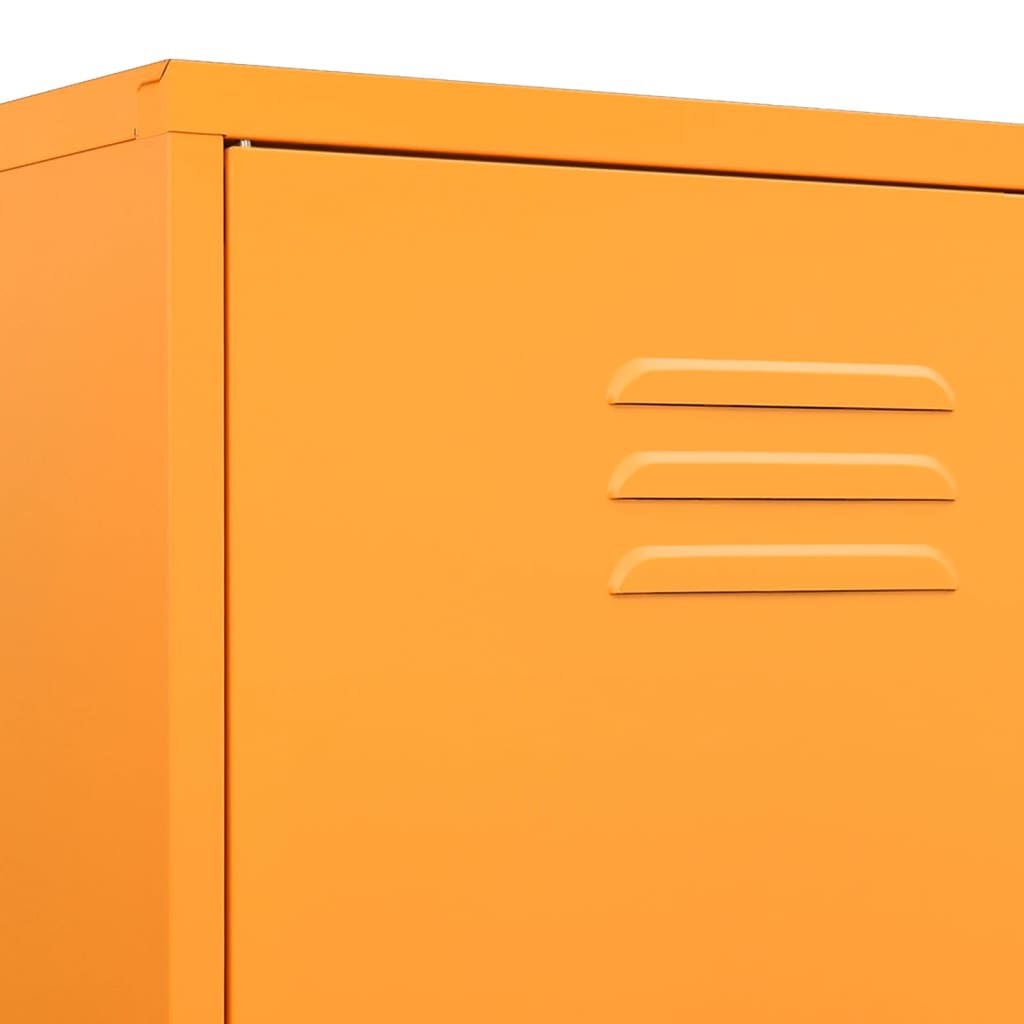 vidaXL Ντουλάπα Μουσταρδί 90 x 50 x 180 εκ. από Ατσάλι