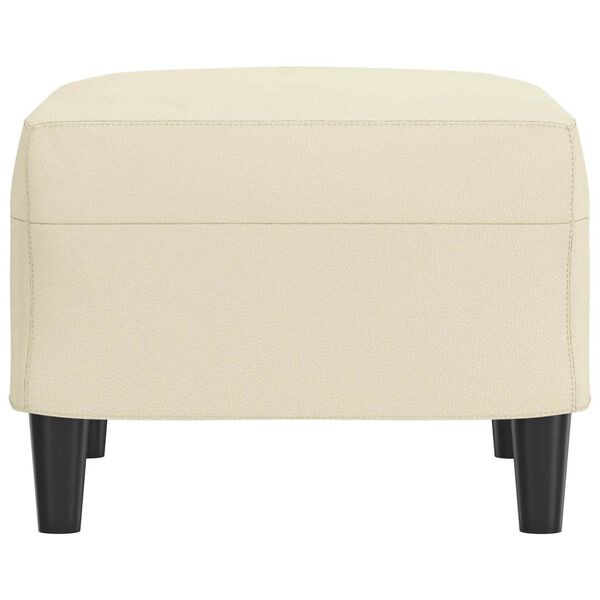 vidaXL Υποπόδιο Κρεμ 60x50x41 εκ. από Συνθετικό Δέρμα