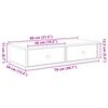 vidaXL Ράφι τοίχου με συρτάρια Λευκό 80x34x17 cm Κατασκευασμένο ξύλο