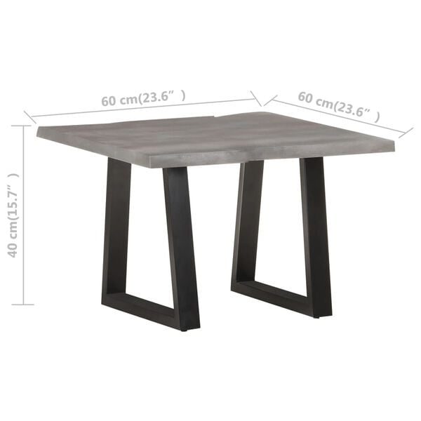 vidaXL Τραπεζάκι Σαλονιού Live Edge 60x60x40 εκ. Μασίφ Ξύλο Ακακίας